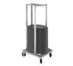 image of Alexander Industries OTT-100 Oval Tray Transport Cart, 68H, Aluminum, 2500 lbs, 5 Swivel Casters, NSF