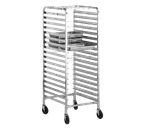 image of Alexander Industries PA-500 Mobile Steam Table Pan Rack, 68H x 26D x 22W, 3 Centers, Aluminum, NSF