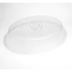 image of American Metalcraft ATCU 28" Oval Clear ABS Cover, Antimicrobial, Dishwasher Safe, Fits 27"–29" Trays