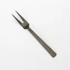 image of American Metalcraft BLHF10 Cold Meat Fork, 10‑12" Hammered 18/0 Stainless Steel, Vintage Black Finish