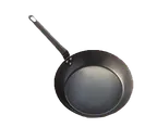 image of American Metalcraft BSFP12 12" Black Steel Fry Pan, Uncoated, Induction Ready, Riveted Handle