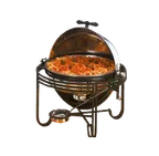 image of American Metalcraft CDFP44 Chafer Food Pan – Round 12" Stainless Steel for Mesa, Fits Chafing Dish