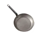 image of American Metalcraft CSFP12 Fry Pan, 12" Carbon Steel, Uncoated, Induction Oven & Broiler Safe, Handle