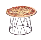 image of American Metalcraft DPS797 Pizza Stand, 7"/9" Dia., 7" H, Round Drum, Wrought Iron, Black Hand Wash