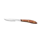 image of American Metalcraft KNF4 Steak Knife – 4.3" Blade, 8" Overall, Wood Handle, Stainless Steel – Dozen