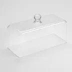 image of American Metalcraft LFTD135 Rectangular Clear Polycarbonate Acrylic Plate Cover, 13.5" Dome, 12"+ Size
