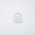 image of American Metalcraft LFTD4 Dome Cover Cloche, 4-1/8" Diameter Round Clear Polycarbonate Plastic