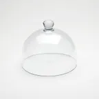 image of American Metalcraft LFTD8 Dome Plate Cover, Clear PC Lift Cloche, Round 8-1/8" Dia x 5-5/8" H, 8"-9"