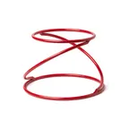 image of American Metalcraft LWUSR Contempo Pizza Stand, 7"/9" Dia, 7" H, Red Swirl Wrought Iron, Hand Wash
