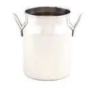 image of American Metalcraft MICH10 Creamer Pitcher, 10 Oz, 3‑1/8" Dia x 4" H, Stainless Steel with Handles