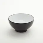 image of American Metalcraft NB30 - 30 oz Melamine Noodle Bowl, 6.75" L x 6.75" W x 3.5" H, Black/White Finish