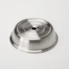 image of American Metalcraft PC0900S Plate Cover, Silver Steel, 9.45"L x 9.4"W x 2.3"H, Fits 9" Plates