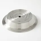 image of American Metalcraft PC1300S Plate Cover - 13.25" 2.4" H Stainless Silver Fits 12-5/8"‑13" Plates Strap