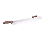image of American Metalcraft PWK19 Rocking Pizza Knife, 18" Stainless Steel Blade with Wood Handle, Hand Wash