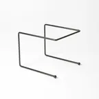 image of American Metalcraft RSB307 Pizza Stand - Large Square 12" x 12" x 7" Rubber-Coated Steel, Black Finish