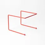 image of American Metalcraft RSR307 Pizza Stand - 12" x 12" x 7" Square Rubber-Coated Steel, Red, Hand-Wash Only