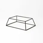 image of American Metalcraft RSRB3 Pizza Stand - Reversible, 11" x 8", 3-1/2" H, Steel, Black Finish
