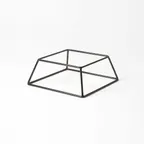 image of American Metalcraft RSSB3 Pizza Stand - 9" x 9" Reversible 7" Top/9" Bottom 3.5" Black Rubber Coated Steel