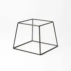 image of American Metalcraft RSSB7 Pizza Stand - Reversible Steel, 9" Bottom, 7" Top, 7" H, Black Rubber-Coated