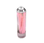 image of American Metalcraft SD3511 Straw Dispenser – Clear Acrylic, 3½" Dia x 10¾" H, Metal Insert, Plastic
