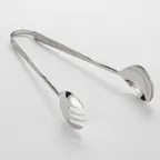 image of American Metalcraft SHFT11 Stainless Steel Serving Tongs, Hand Forged, 11-3/4" Length, 10-11" Grip
