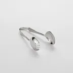 image of American Metalcraft SHFT6 Hand‑Forged Stainless Steel 6" Serving Tongs, Amano Buffetware