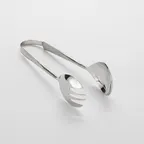 image of American Metalcraft SHFT9 Hand-Forged 9" Stainless Steel Serving Tongs, 9" Length