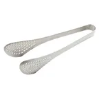 image of American Metalcraft TGP8 Serving Tongs, 8.5" x 2.5" x 2.5" Perforated Stainless Steel, Satin Finish