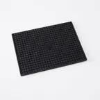 image of American Metalcraft TRV875 Silicone Trivet, 8-3/4" L x 6-1/2" W x 1/4" H, Black, For CIG85