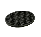 image of American Metalcraft TRVO53 Silicone Oval Trivet 5.5" L x 3.75" W x 0.25" H Black Heat Slip Resistant