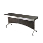 image of Forbes Industries 7013-5 Mobile Rectangle Folding Table, 5-ft, Stainless Steel Frame, Laminate Top, Nestable