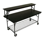 image of Forbes Industries LS3072-MBR-### Classic Series Mobile Buffet Table, 30" x 72" x 43"H, Black Laminate Top