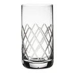 image of Steelite 480186R383 - Highball Tumbler, 13.25 oz, 2.75" x 5.375" Diamond Cut Glass - 1 Dozen