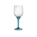 image of Steelite 49206Q211 - Florian Blue Stemmed Wine Glass, 12.75 Oz (3.125" x 8.25"), Glass - 24/Case