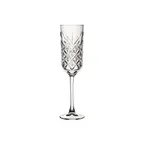 image of Steelite P440356 Flute Wine Glass, 6 oz, 8-7/8" H x 2-1/2" M, Clear Glass, Non‑Tempered - 1 Dozen