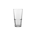 image of Steelite P52080 - 16 oz Tempered Clear Glass Cooler, H 6¼" M 3⅜" T 3⅜" B 2⅜", - 1 Dozen