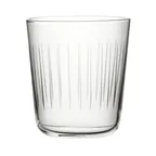 image of Steelite UR90719 - Raffles Lines Tumbler Glass, 11-3/4 oz Clear Glass, H 3.625" x 3.25", 1 Dozen