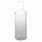 image of American Metalcraft WB33 Water Bottle, 34 oz Clear Plastic, 3‑1/2″ Dia x 11‑1/4″ H, Fluted with Cap