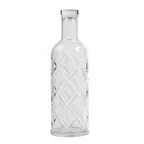 image of American Metalcraft WB35 Water Bottle 34 oz Clear Plastic 3‑1/2″ Dia x 11‑1/4″ H Diamond