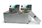image of Global Solutions by Nemco GS1612-120 Split Pot Countertop Electric Fryer