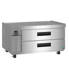image of Hoshizaki CR49B-L 49" 2 Drawers Refrigerated Chef Base, Marine Edge Steel Top, 1/5 HP, ENERGY STAR®