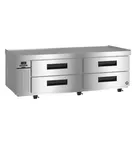 image of Hoshizaki CR72B-L 72" 4 Drawers Steelheart® Series Refrigerated Equipment Stand, 1/5 HP, R290, ENERGY STAR®