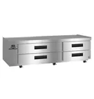 image of Hoshizaki CR85B-L 85" 4 Drawers Refrigerated Chef Base, Stainless Steel Top, 1/5 HP, R290 Refrigerant
