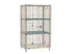image of Metro MQSEC53E-2MQ MetroMax Q Security Unit, 38-7/8W x 26-15/16D x 66-3/16H, Wire, Stationary, 2 Intermediate Shelves, NSF