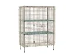image of Metro MQSEC55E-2MQ MetroMax Q Security Unit, 50-7/8W x 26-15/16D x 66-3/16H, Wire, Stationary, 2 Intermediate Shelves, NSF