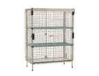 image of Metro MQSEC55E-SL-2MQ MetroMax Security Unit, 50-7/8W x 25-3/16D x 66-3/16H, Wire, Stationary, 2 Intermediate Shelves, NSF