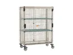 image of Metro MQSEC55VE-SL-2MQ MetroMax Security Unit, 52-3/4W x 29-1/16D x 67-13/16H, Wire, Mobile, 2 Intermediate Shelves, NSF