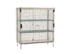 image of Metro MQSEC56E-SL-2MQ MetroMax Security Unit, 62-7/8W x 28-3/16D x 66-3/16H, Wire, Stationary, 2 Intermediate Shelves, NSF