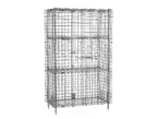 image of Metro SEC33C-2SE Super Erecta Security Unit, 38.5W x 21.5D x 66.8H, Chrome, 2 Shelves, NSF