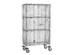 image of Metro SEC33EC-2EZ Super Erecta Security Unit, 40.75W x 21.5D x 68.5H, Chrome, 2 Shelves, NSF